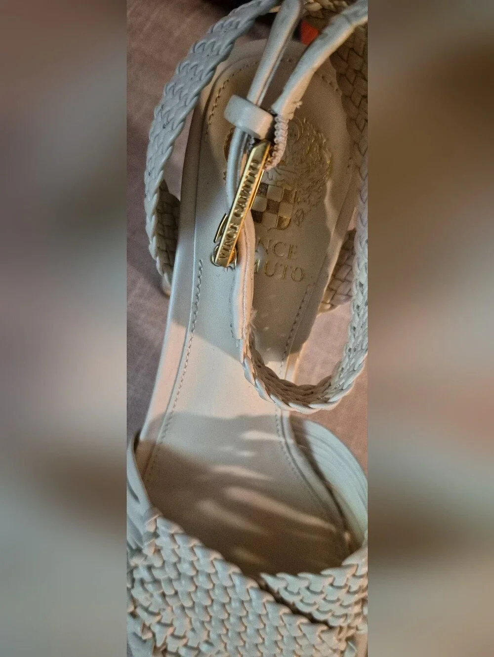 NEW Vince Camuto Ivory Braided Platform Sandals
